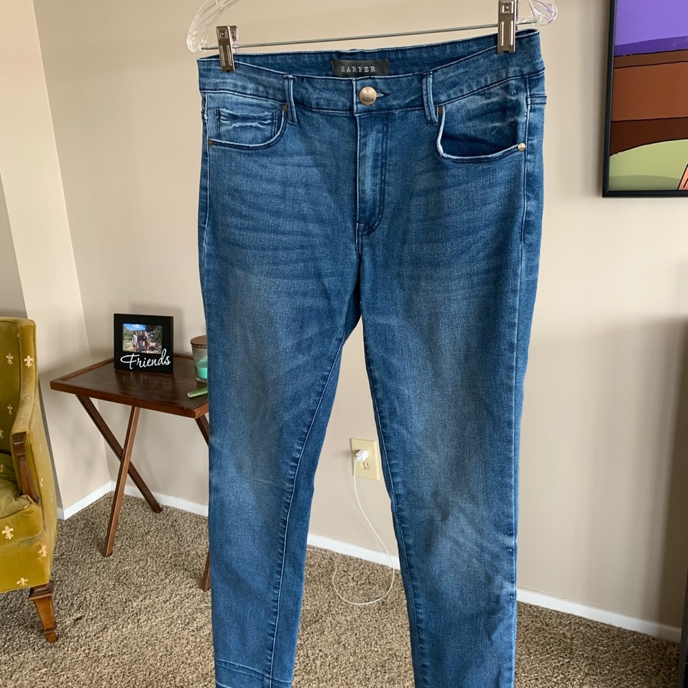 Frayed multi tone Jean